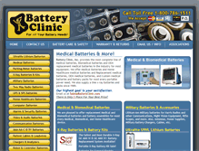 Tablet Screenshot of batteryclinic.com